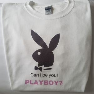 Custom design size Large playboy tshirt